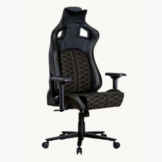 Геймерское кресло Cyberlux GM-403 Hermes Fabric Black-Gold