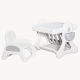 Дитячий столик зі стільцем Mealux KD-F051 Robin White/Grey 