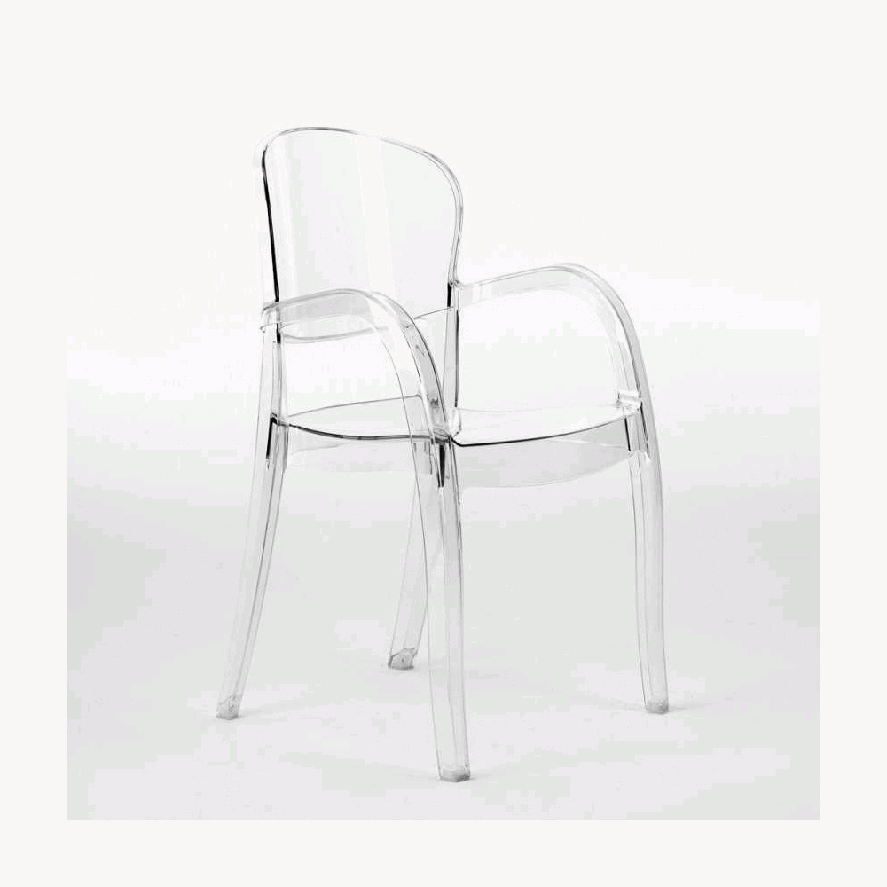 Крісло з підлокітниками Grand Soleil JOKER crystal clear полікарбонат