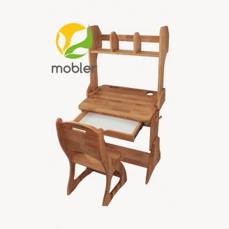 Парта растишка Mobler p170-1 с пеналом и надстройкой