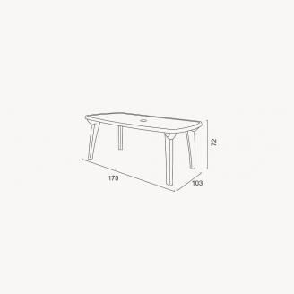 Стіл Grand Soleil Table Dinner ANTHRACITE