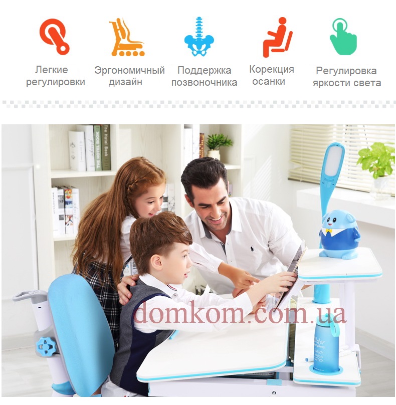 Комплект Evo-kids парта Evo-30 c лампой и кресло Y-110